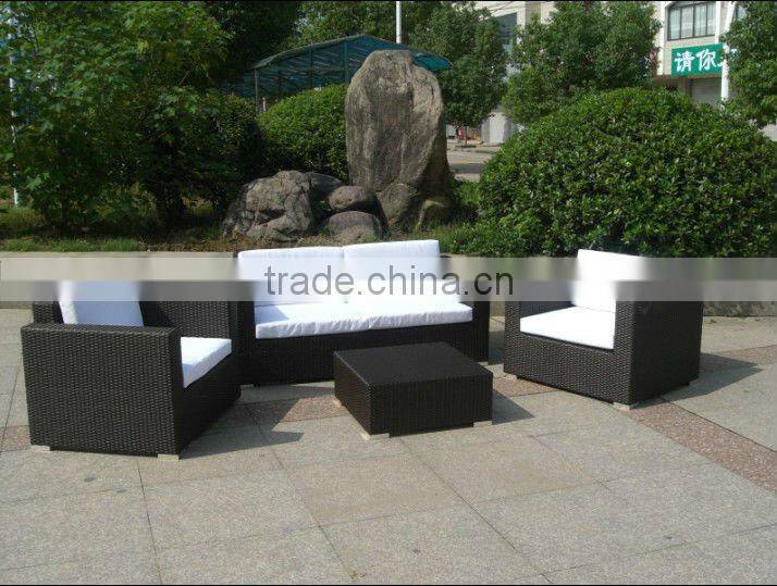 durable PE rattan outdoor furniture aluminum frame sofa set