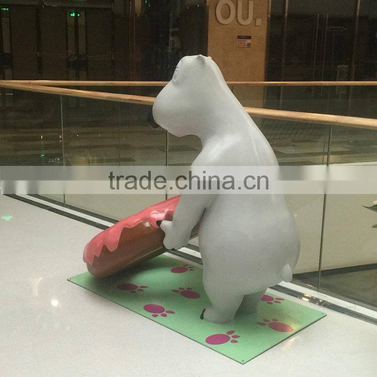 Fiberglass bear statue sculpture with candy