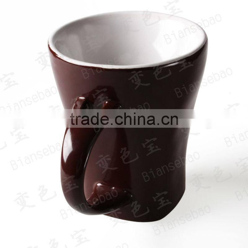 New Glazed Ceramic Mini Chocolate Fondue Set With Forks