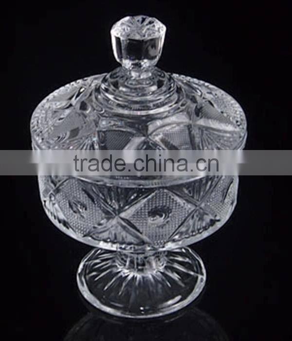 European style glass candy jar