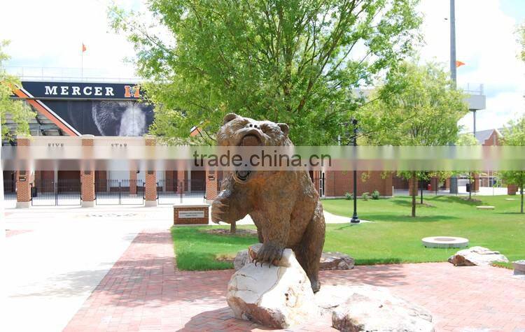 2015 hot sale garden decor outdoor bronze bear sculptures
