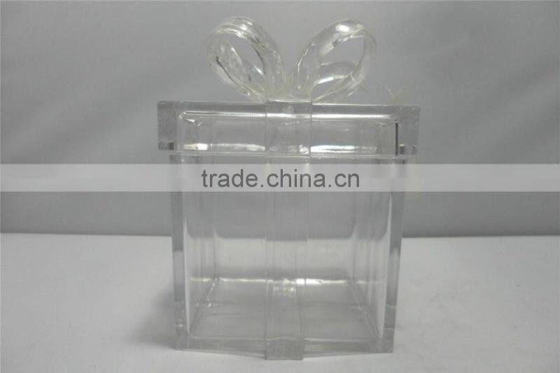 hot sale wholesale Christmas decoration transparent plastic box gift