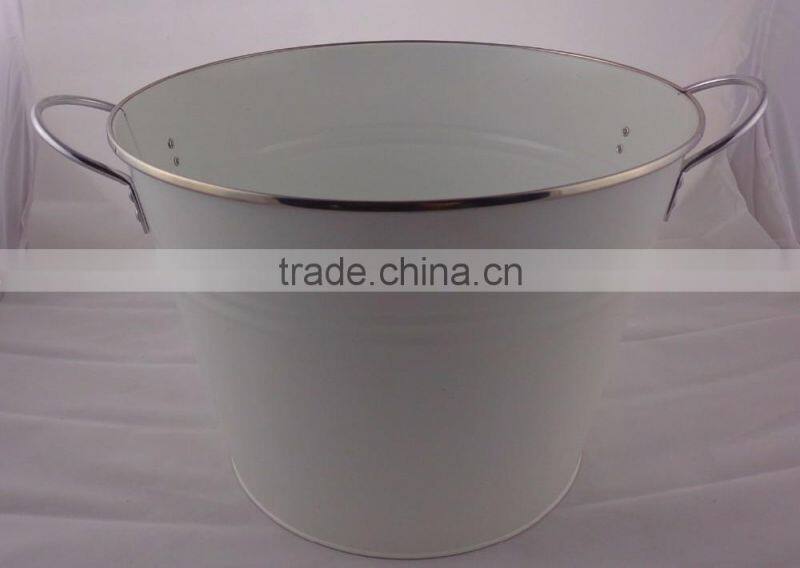 Powder coated water bucket ice bucket yellow