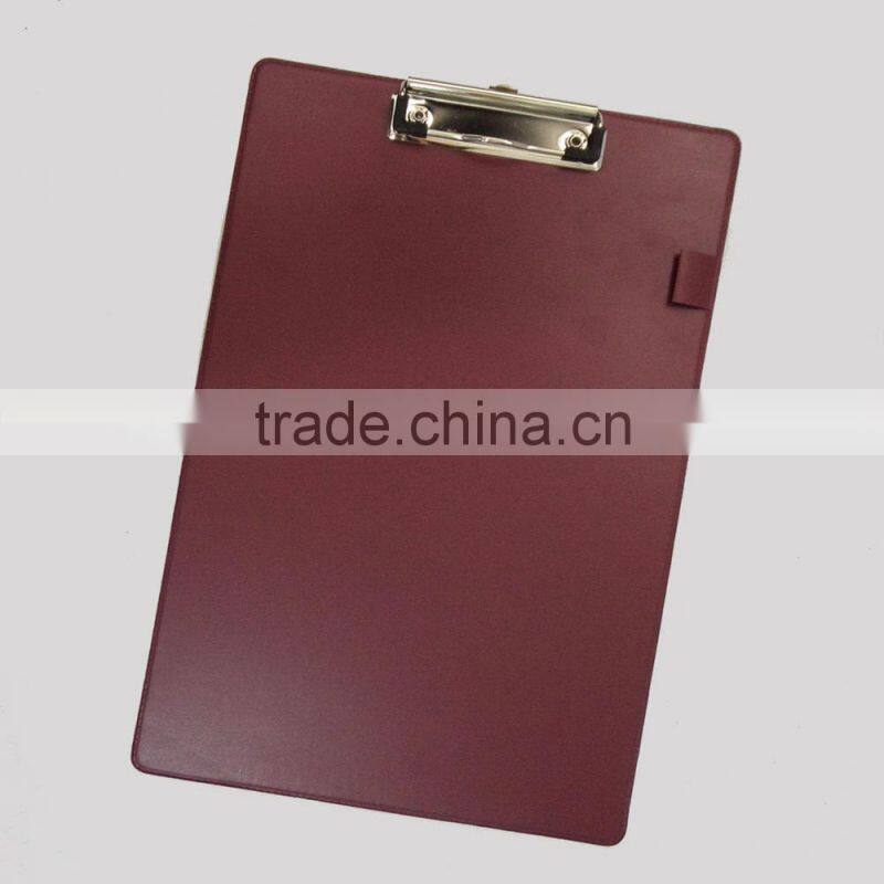 FC size office PVC plastic clipboard with pen holder
