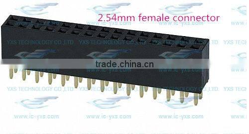 2.54mm 2*15pins gold plated female through hole connector PP Series Dual Female