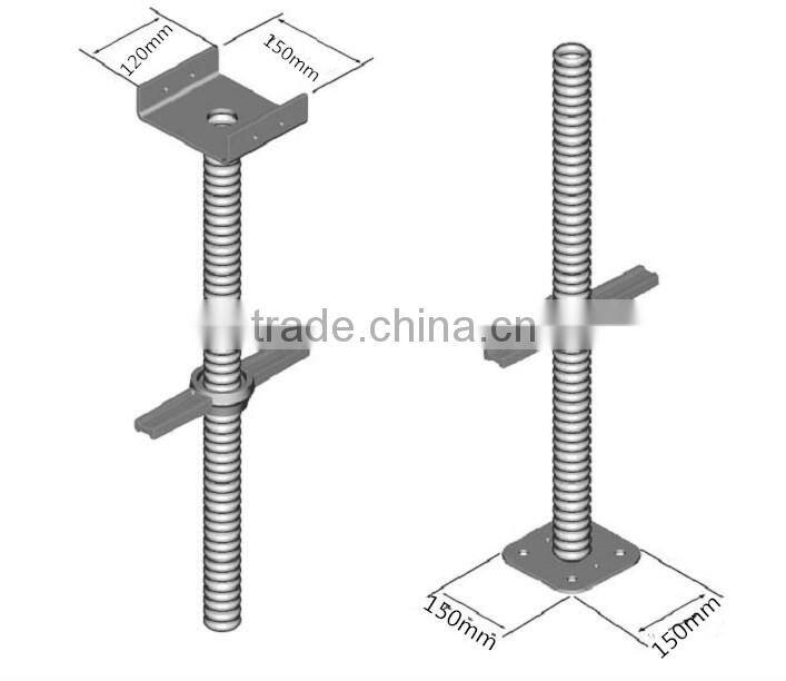 Painted solid or Hollow Adjustable Jack Base/u head jack base/moving U-head base