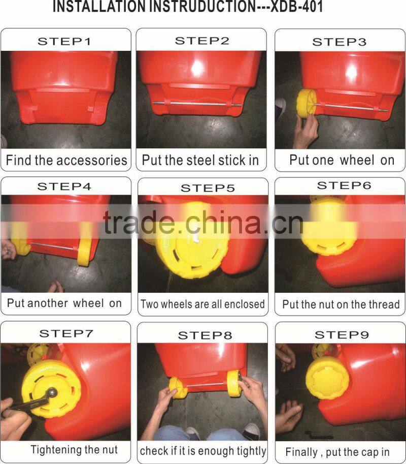 Hot sale Plastic garden cart with two wheels