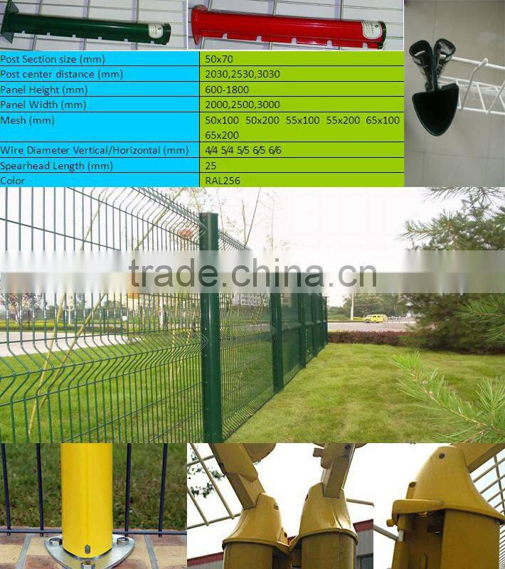 Good quality coated border green garden wire mesh fence