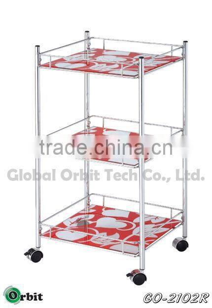 Home Furniture DIY 3-tier Modern Metal Bookcases Book Storage Shelf