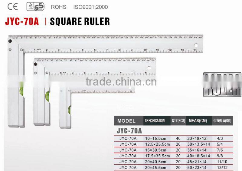 A-Alloy handle ruler With Etching Scale angle square ruler