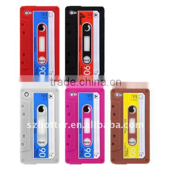 Classic Cassette Tape Silicone Cover Skin Case for Iphone