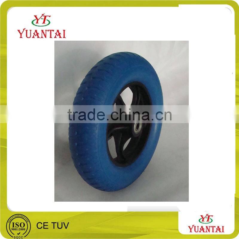 high quality various pu foam flat free wheel steel rim