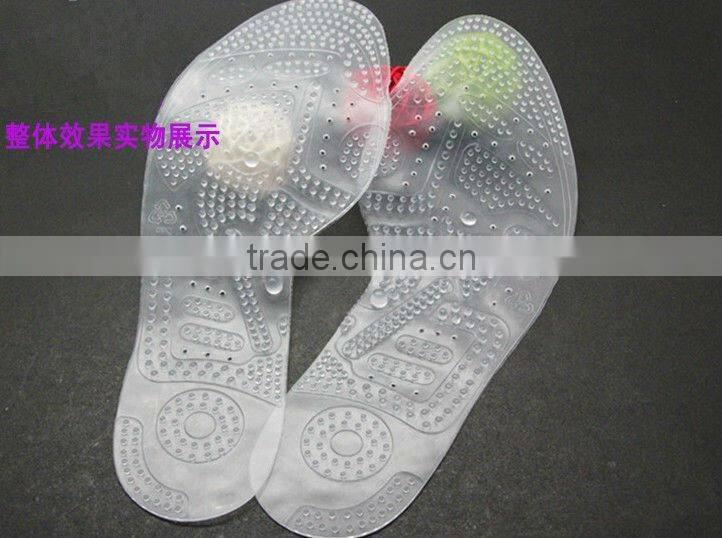 Transparent magnetic massage insoles