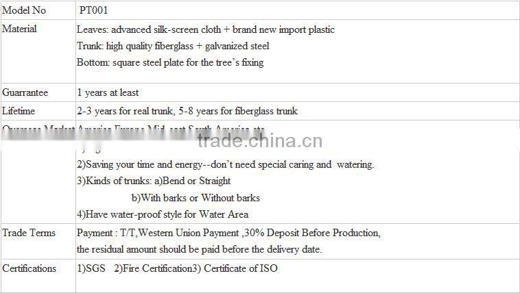 Wholesale outdoor artificial green plant artificial plant cheap tropical plants decor