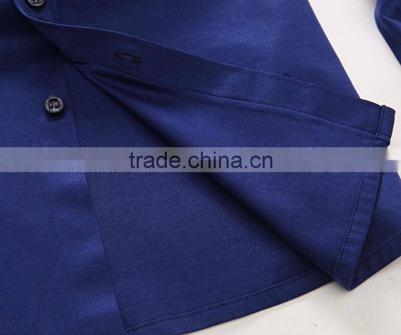 Raidyboer Men's solid color long sleeve t shirt 100%cotton with placket Raidy boer