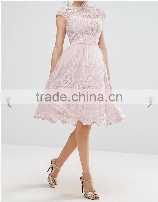 newest clothes oem Bardot neck Off-shoulder pretty princess dress Midi prom queen dress