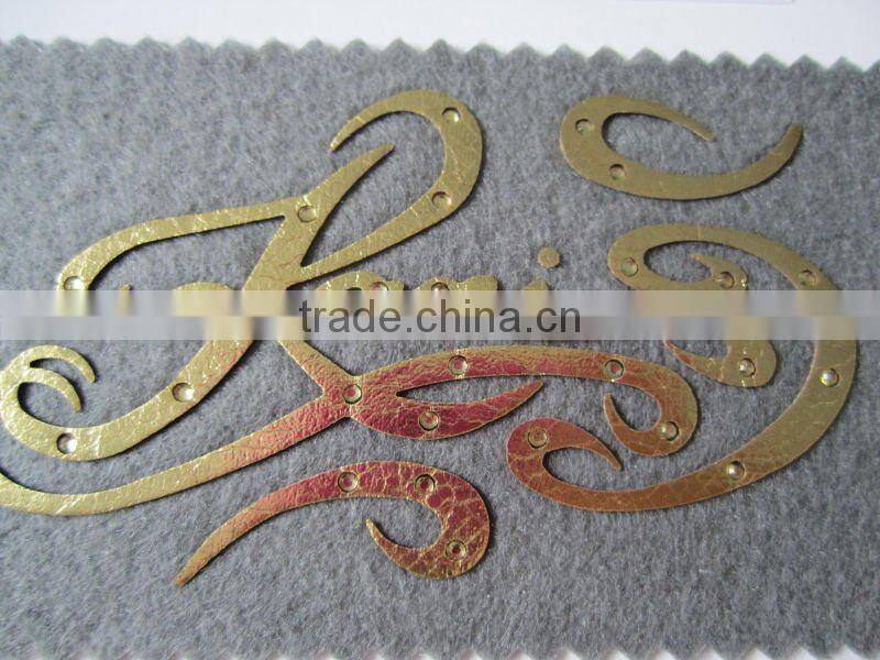 Leather foil H/T-transfer motif