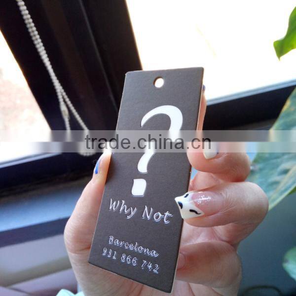 2016 China custom high quality clothing tags Hang Tags with competitive price