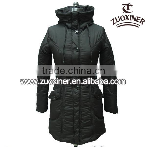 winter stand collar long coats for women