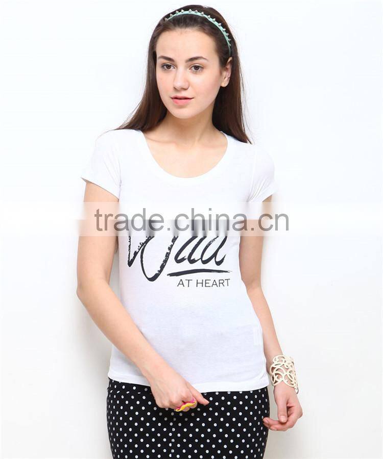 Wild white t-shirts slim body tight t-shirts