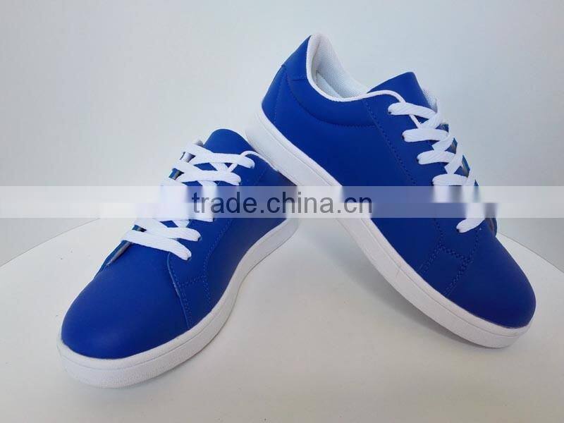 Fashionable pu leather casual men and women shoes and sneakers 2016