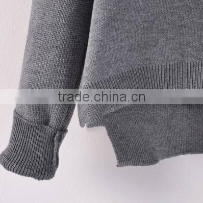 new fashion knitwear 12GG pullover grey color christmas tree sweater designs for women