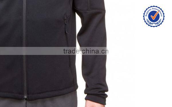 Men's heavy fleece zipper up cheap plain design jacket