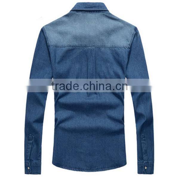 Custom fashion streetwear adults denim shirts