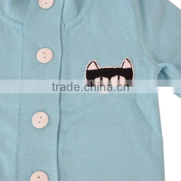 2014 New boy's single breasted intarsia cardigan sweater