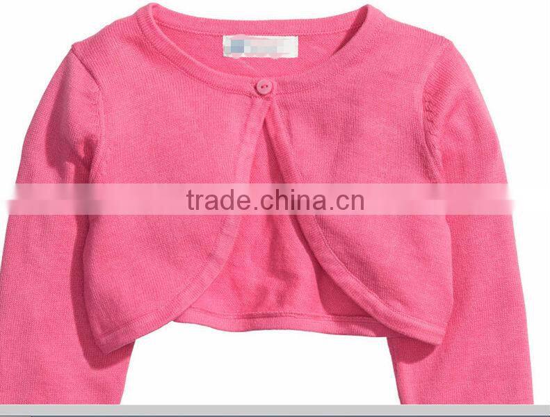 Girl's lovely fine knitted bolero long sleeve cardigan sweater