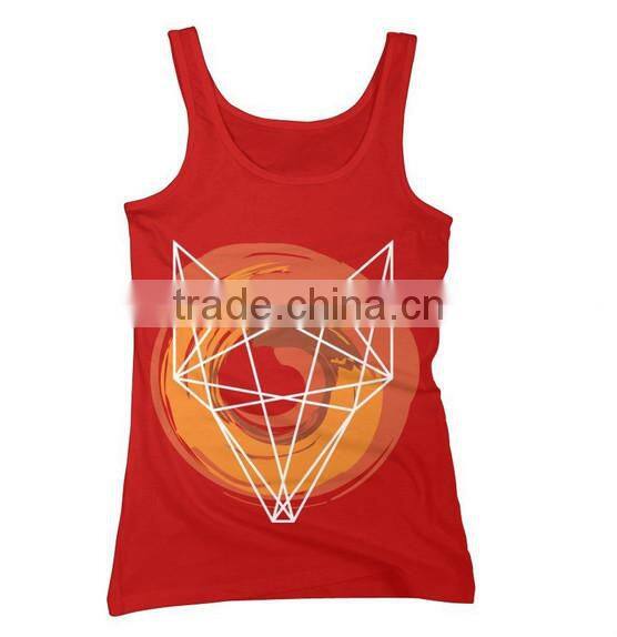 Alibaba china wholesale custom printing 100 cotton bulk ladies sports tank top