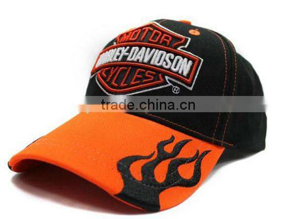 Cheap flame long bill baseball cap for sale