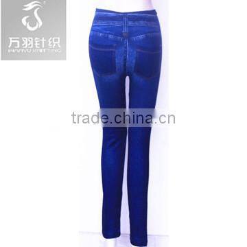 seamless dark blue retro demin sexy legging