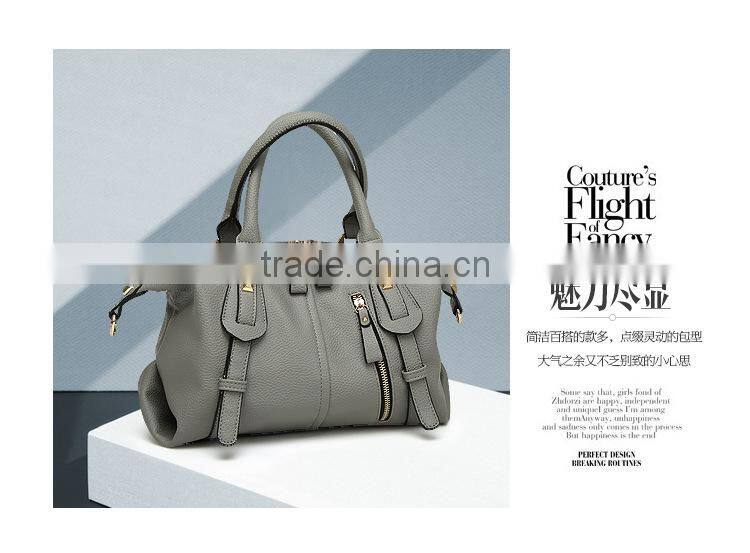 China Leather Handbag Wholesale Price Quality Leather Boston Bag Women Tote Bag Handbags