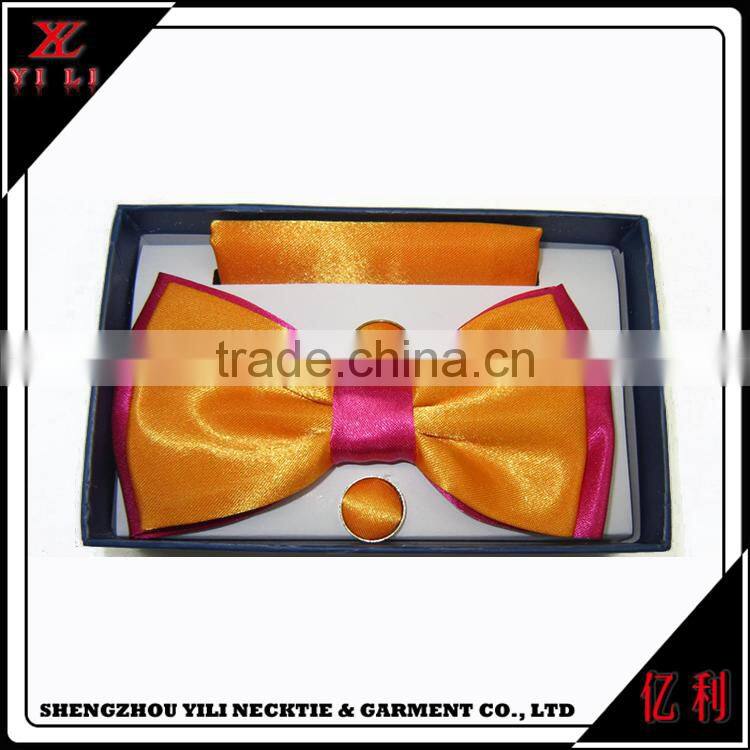 Nice design cheap fashion colorful 100% silk bowtie plain