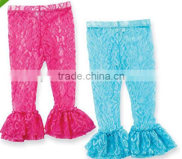 whole price solid ruffle baby girl pants factory supply new casual chidren petti pants ruffle high quality cotton legging