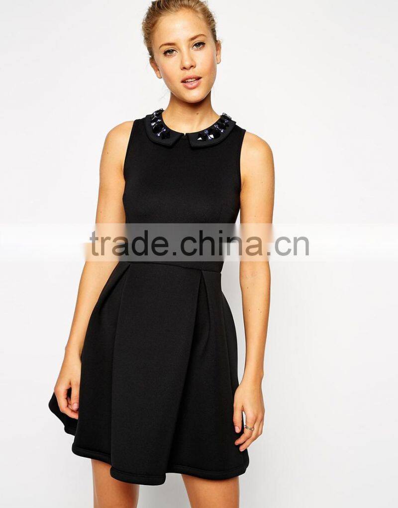 Premium Skater Dress in Structured Bonded Fabric with