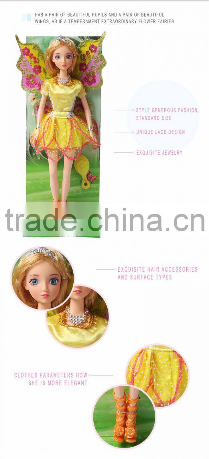 Mini disny nancy flying fairy barbiee plastic toy doll