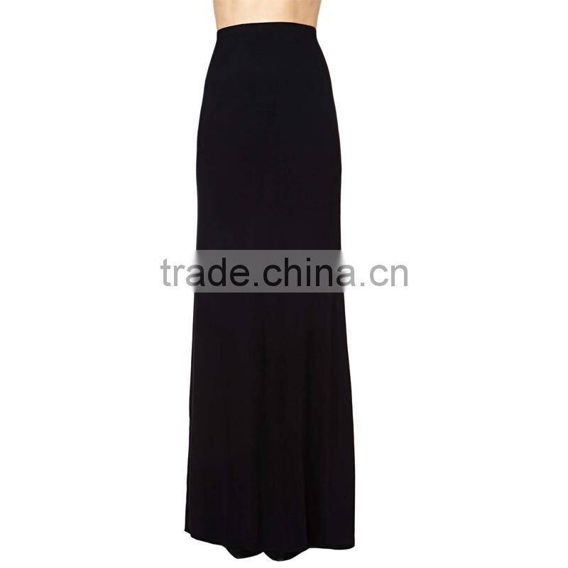Guangzhou long black knitted cotton skirt models for women