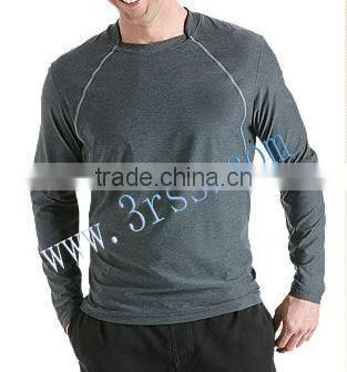 2014 men's grey long sleeve UPF50+ rash t shirt