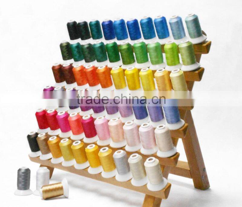 Popular Brother 63 assorted color embroidery machine thread 500m/color for any embroidery machine