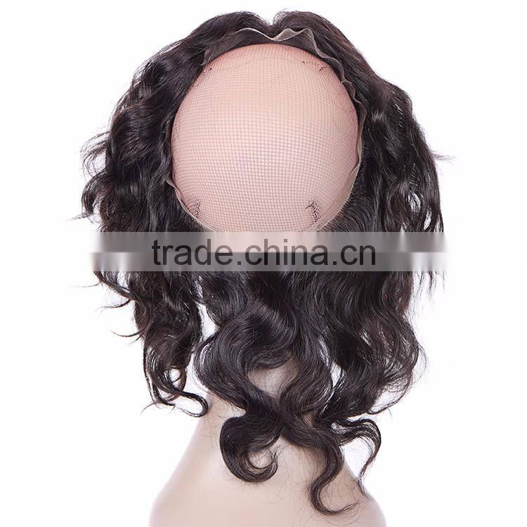 Bleached Knot Brazilian Body Wave 360 Lace Frontal 3 Bundles Virgin Brazilian Hair with 360 Lace Frontal Closure