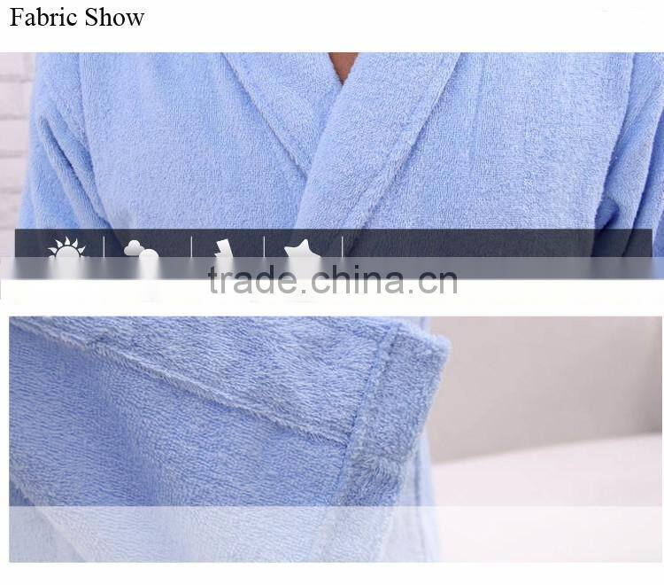 Bath robe 100% cotton white mens towelling robe with hood