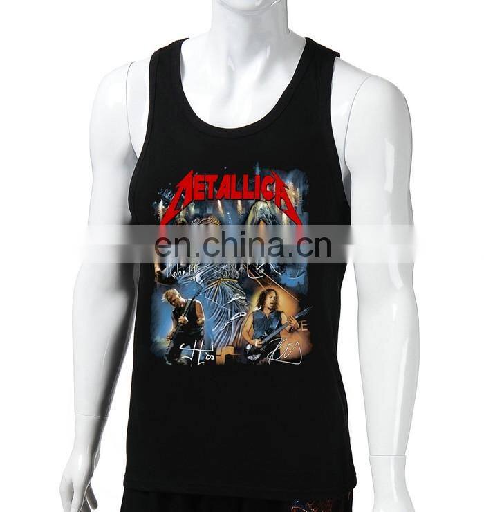 Metallica plus size wrestling singlets,men's cotton singlet