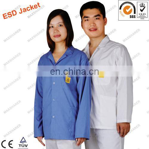 Hot sell esd blue antistatic work smock