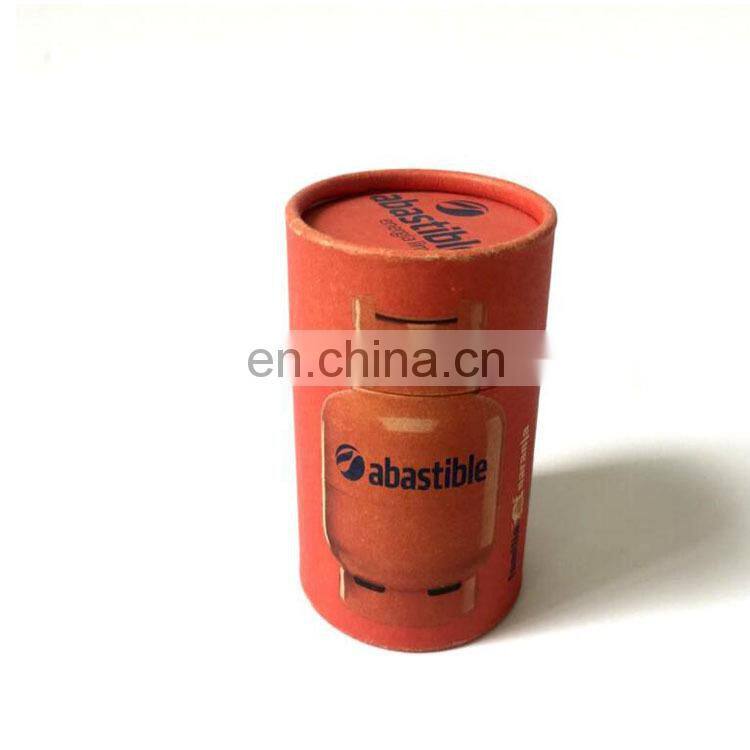 Manufacturer wholesale luxury carboard paper orange printed hat round box for tea tube packaging Box with Roll