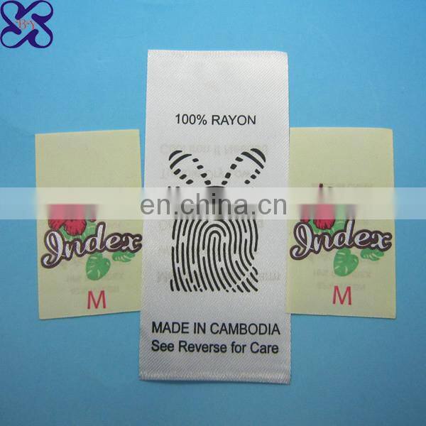 OEM making sew in fabric labels custom printed labels for clothing