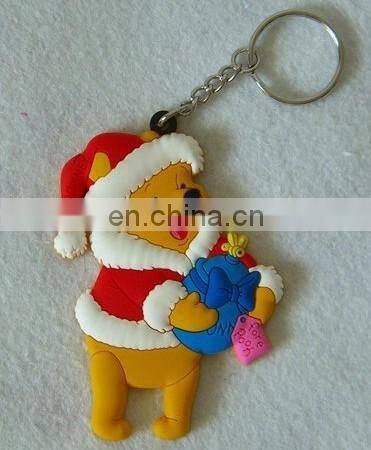 lovely custom shaped soft PVC heart shaped key chain