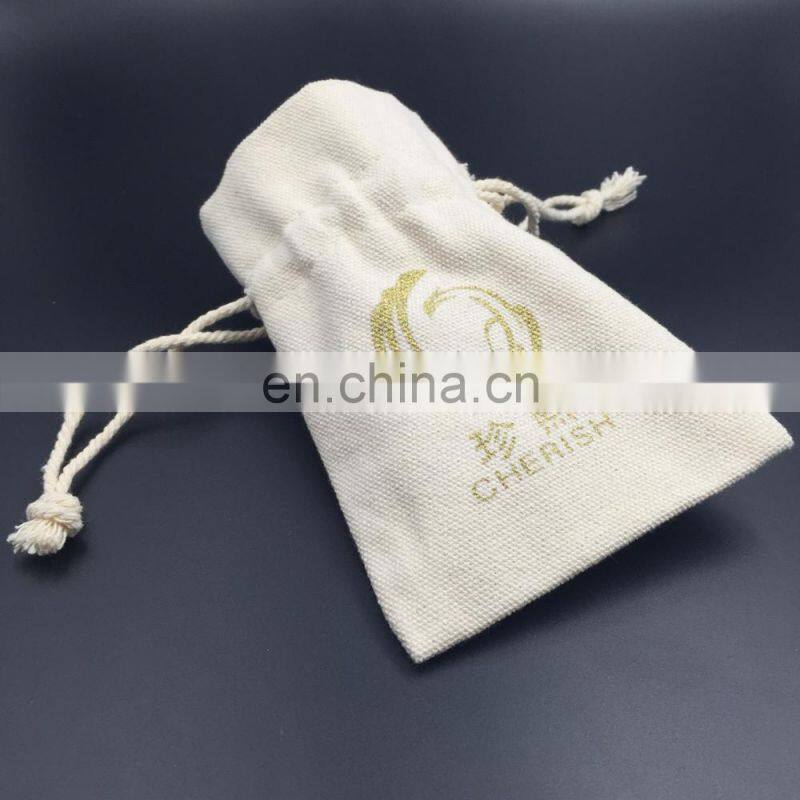 custom gold logo drawstring pouch bags dust bag with two strings