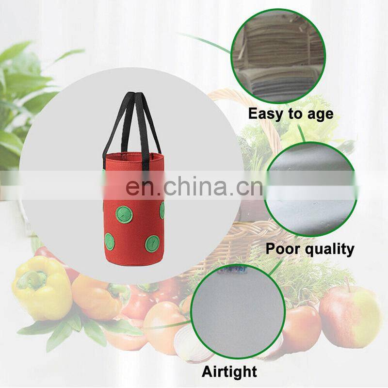 felt garden grow bags for strawberry growing